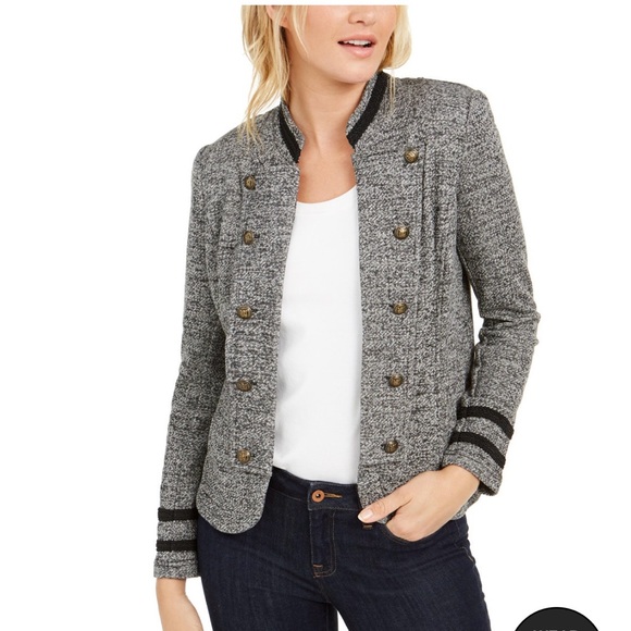 Tommy Hilfiger band jacket — dark grey with buttons XS, NWT - Picture 6 of 6